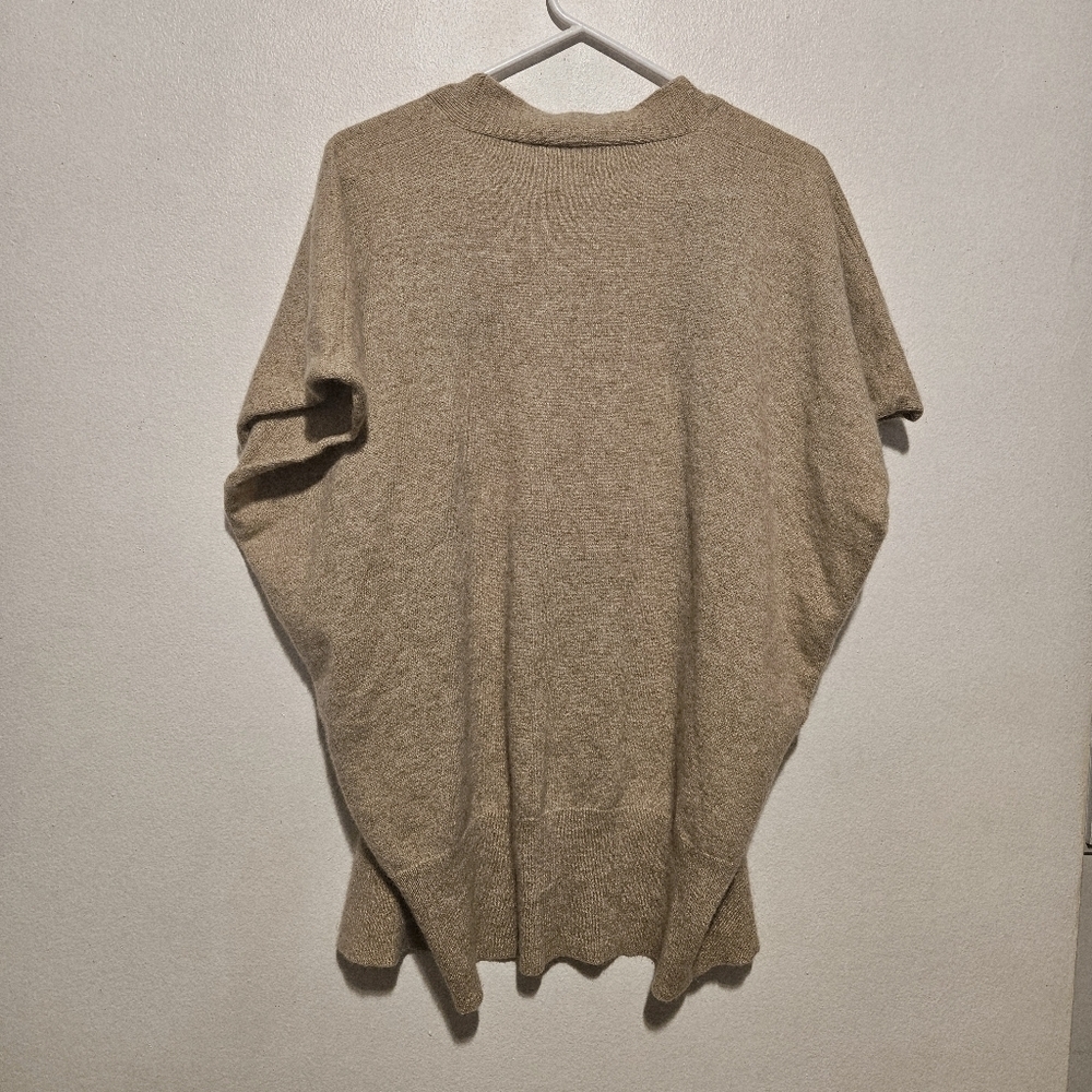 Cashmereness Tan 100% Cashemere Women's Open Cardigan Sweater Sz M/L Free Style - Picture 2 of 6